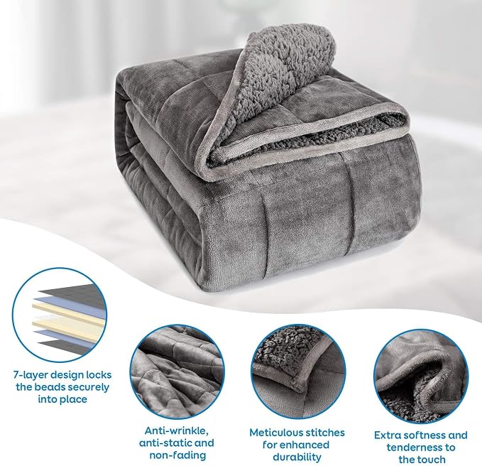 Cottonblue Weighted Blanket 15lbs 80x87 Inches - Image 4