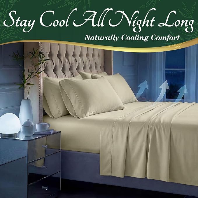 DECOLURE 100% Viscose Derived from Bamboo Sheets California King Size - Image 3