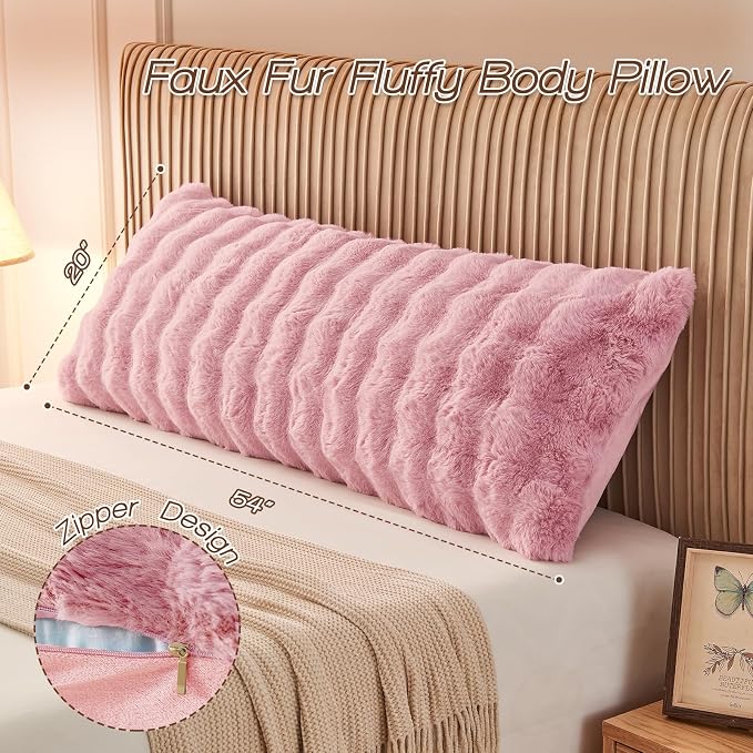 YZ HOME Faux Fur Fluffy Body Pillow - Image 6