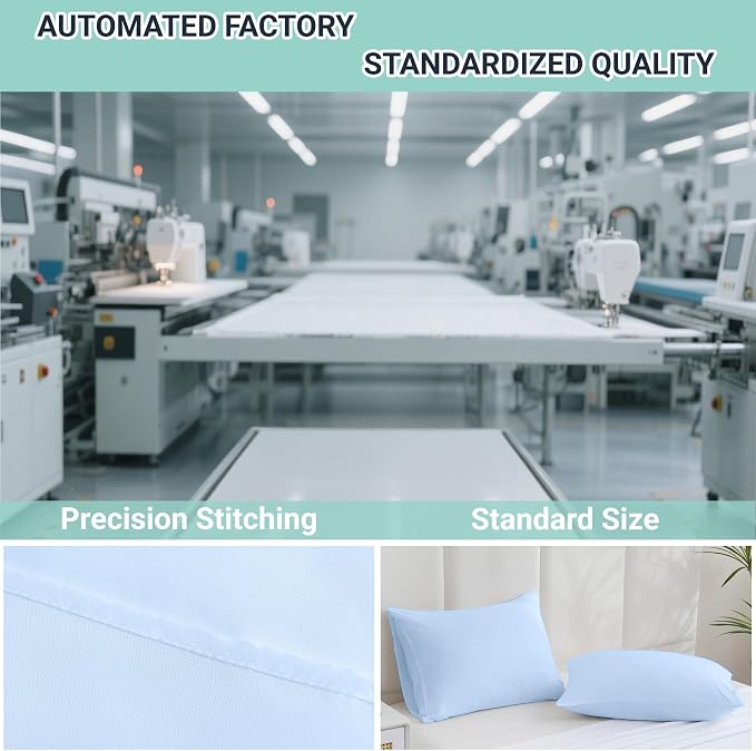 ZPECC Pillow Cases Queen Size Set of 4, 20x30 Envelope Closure Pillowcases - Image 4
