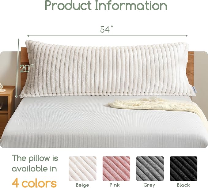 HIGOGOGO Memory Foam Body Pillow, Thickened Large Long Bed Pillow - Image 3