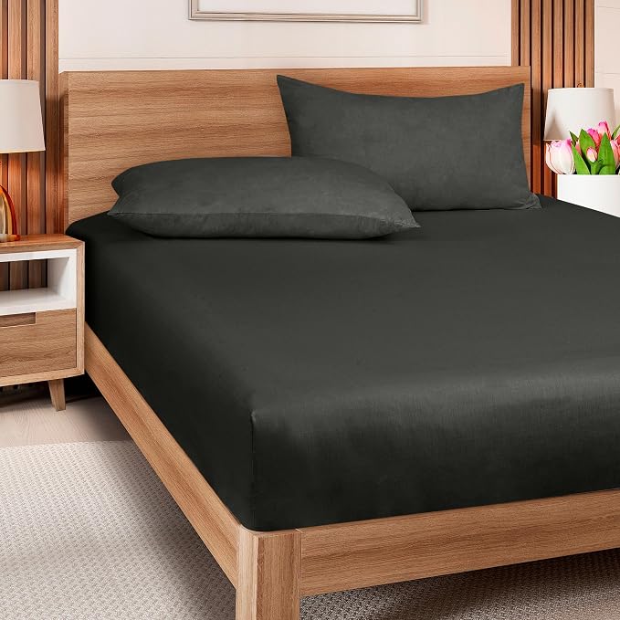 ROYALE LINENS 300 Thread Count 100% Long Staple Combed Cotton Fitted Sheet - Image 6