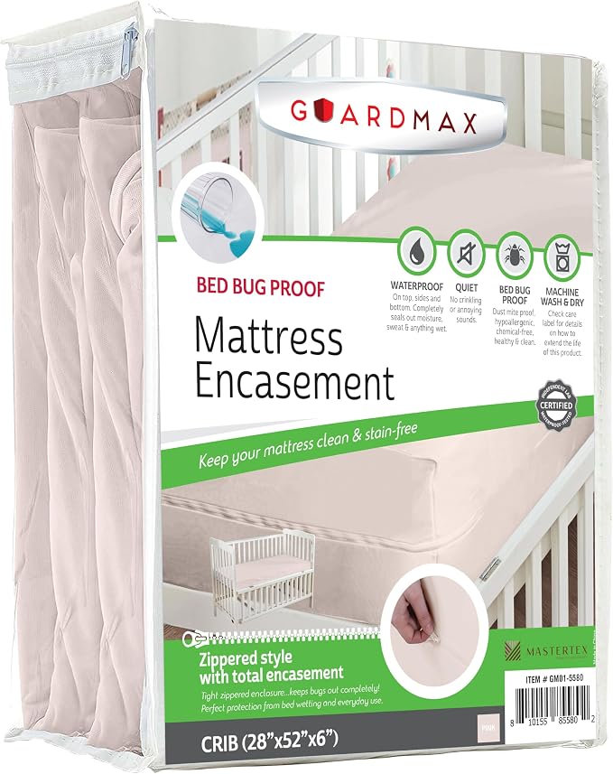 Guardmax Jersey Knitted Crib Size Zippered Mattress Encasement by Guardmax