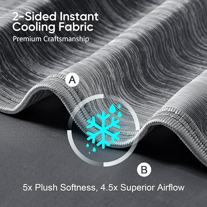 KMUSET Cooling Blanket King Size, Double Sided Summer Cooling Blankets - Image 3