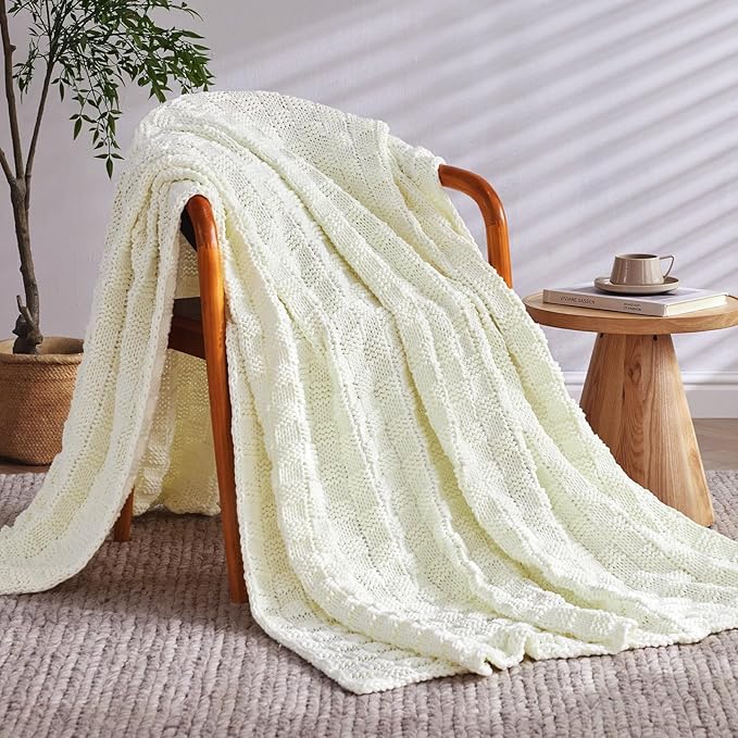 Knitted Weighted Blanket for Adult, No Beads Heavy Blanket 60” x 80'' 15lbs - Image 2