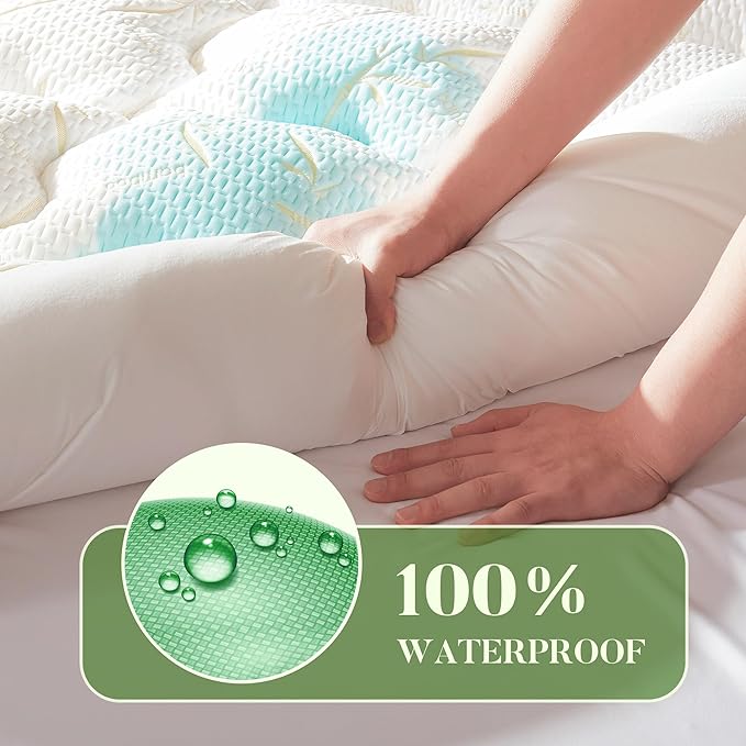 PRIMESOFT 100% Waterproof Twin XL Size Mattress Topper, Thick Pillow Top - Image 4
