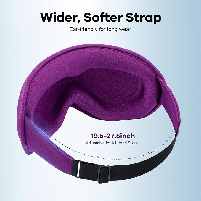 Blackout Eye Mask for Deep Sleep, 3D Weighted Sleep Mask for Women, Zero - Image 5