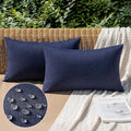 MIULEE Pack of 2 Decorative Outdoor Solid Waterproof Throw Pillow Covers Faux by MIULEE