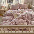 mixinni Purple White Gingham Duvet Cover Full Size by mixinni