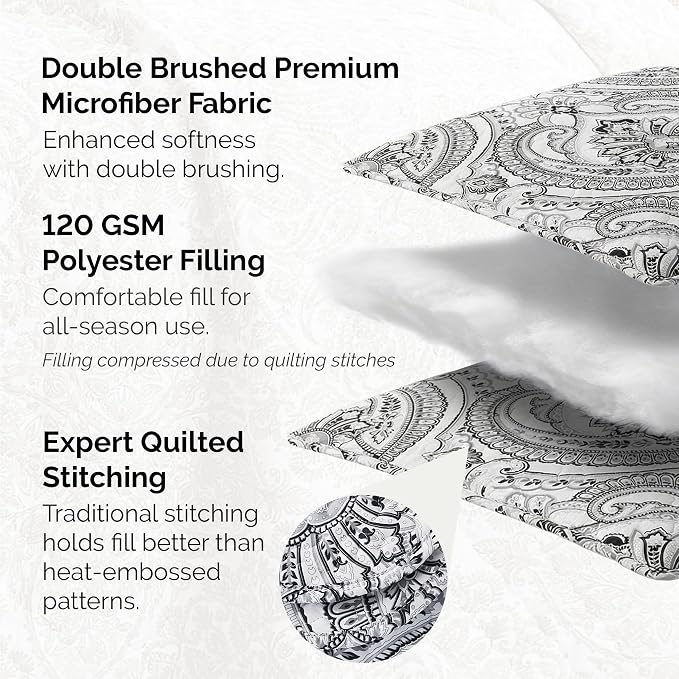 Southshore Fine Living, Inc. Paisley Quilt Bedding Set, Boho Bedspread - Image 3