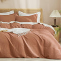 PHF Waffle Duvet Cover Set Twin/Twin XL Size, No Snagging Ultra Soft Luxury by PHF