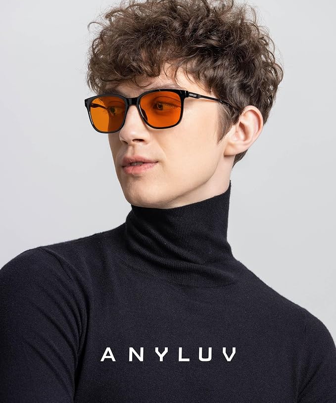 ANYLUV Blue Light Glasses for Men, Lightweight Computer Gaming Glasses - Image 2
