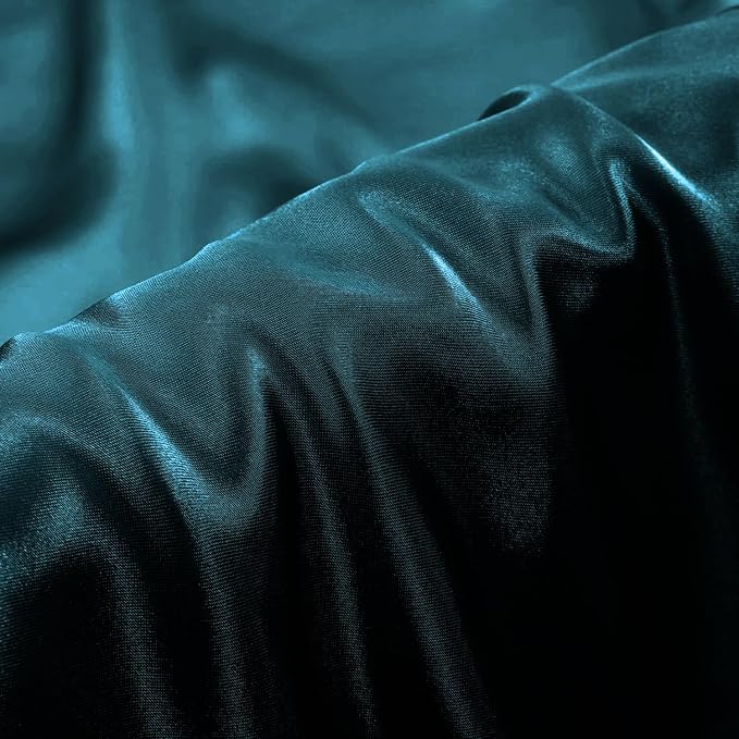 Aormenzy Satin Pillow Cases for Women Queen Size Set of 2, Dark Teal Satin - Image 2