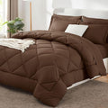 CozyLux King Size Comforter Set Brown by CozyLux