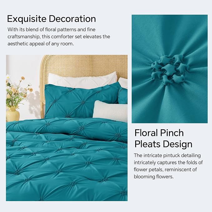 BEDELITE Teal Queen Comforter Set - Image 4