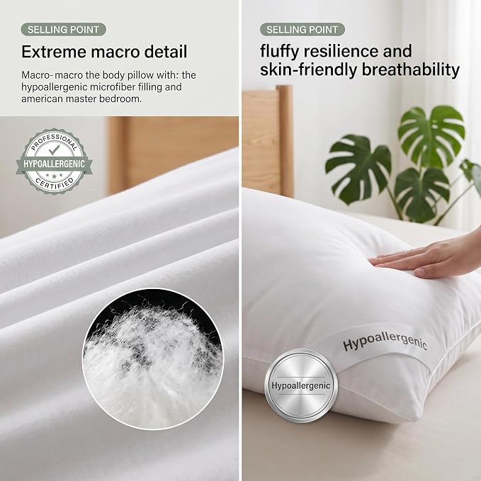 Zituop Anime Body Pillow Insert 150x50cm 20x60 Inch Dakimakura Pillow Inner Core - Image 5