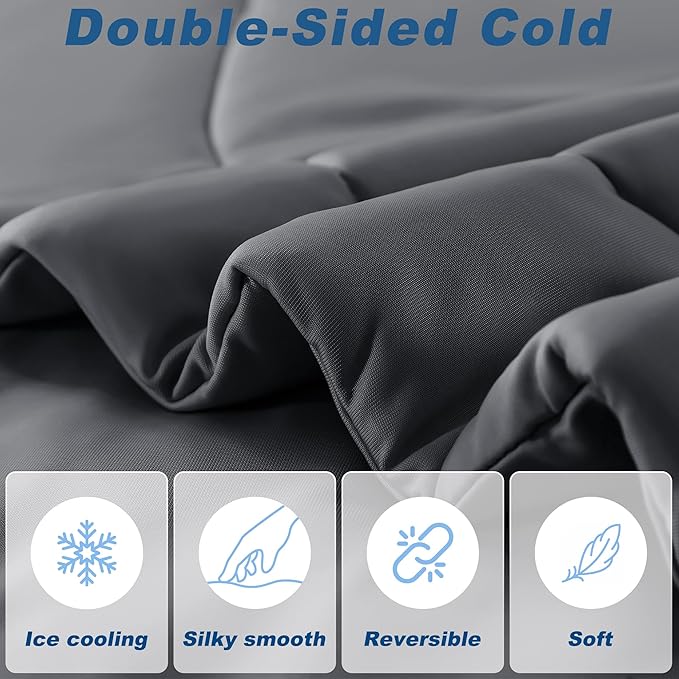 Cooling Comforter Queen Size, Double-Sided Cold Tech Fabric Quilted Bed - Image 3