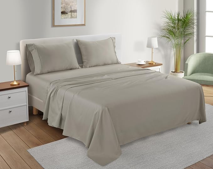 300 Thread Count 100% Organic Cotton Twin Sheets Set by CHATEAUHOMECOLLECTION