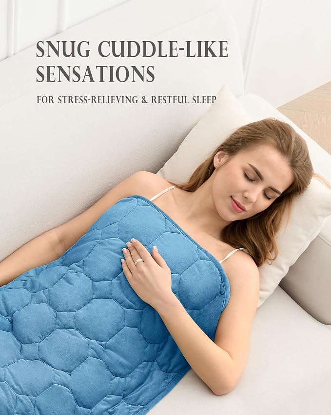 Cottonblue Weighted Lap Blanket 7lbs, Cozy Luxury Crystal Velvet Weighted - Image 2