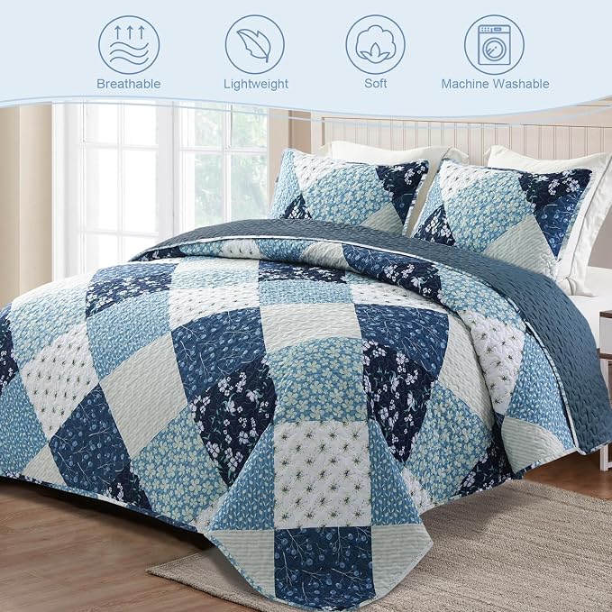 Exclusivo Mezcla Reversible Boho Quilts King Size - Image 2