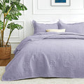 Love's cabin California King Size Quilt Bedding Set Lavender Bedspreads by Lovescabin