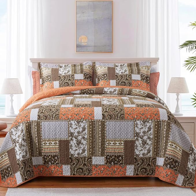 BEDIFANY Farmhouse Cotton Quilts Queen Size by BEDIFANY
