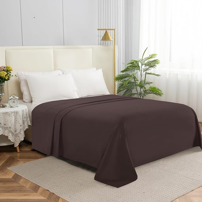Elegant Comfort Premium Hotel Quality 1-Piece Flat Sheet, Luxury & Softest 1500 by ELEGANTCOMFORT