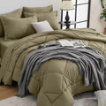 HEVUMYI Olive Green California King Comforter Set by HEVUMYI