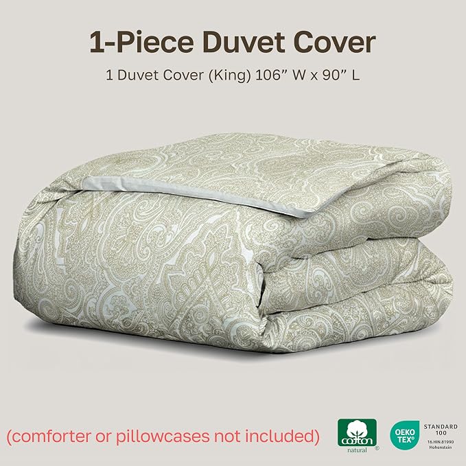 California Design Den 100% Cotton Duvet Cover King Only, Premium 400 Thread - Image 5