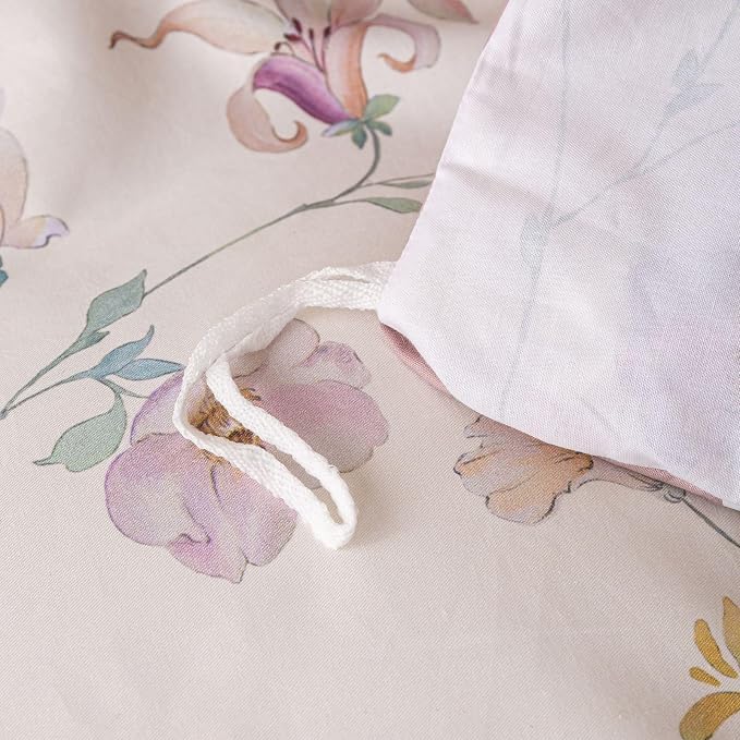 OAITE Duvet Cover Set Queen Size Floral Pattern Ultra Soft 100% Cotton Duvet - Image 8