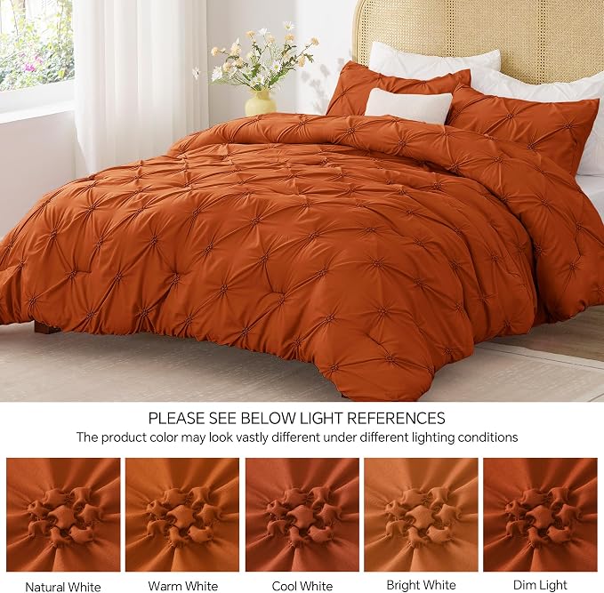 BEDELITE Burnt Orange Twin Comforter Set - Image 7