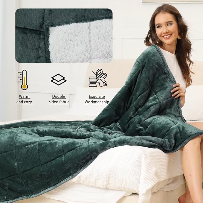 Alomidds Sherpa Fleece Weighted Blanket - Image 5