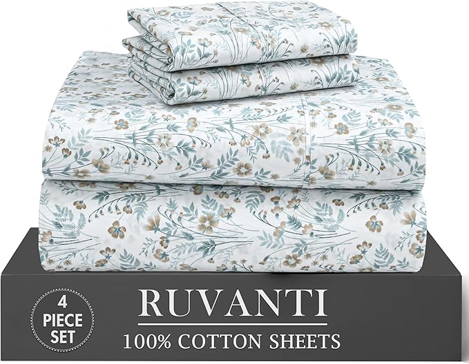 RUVANTI 4 Pcs Cotton Sheets by Ruvanti