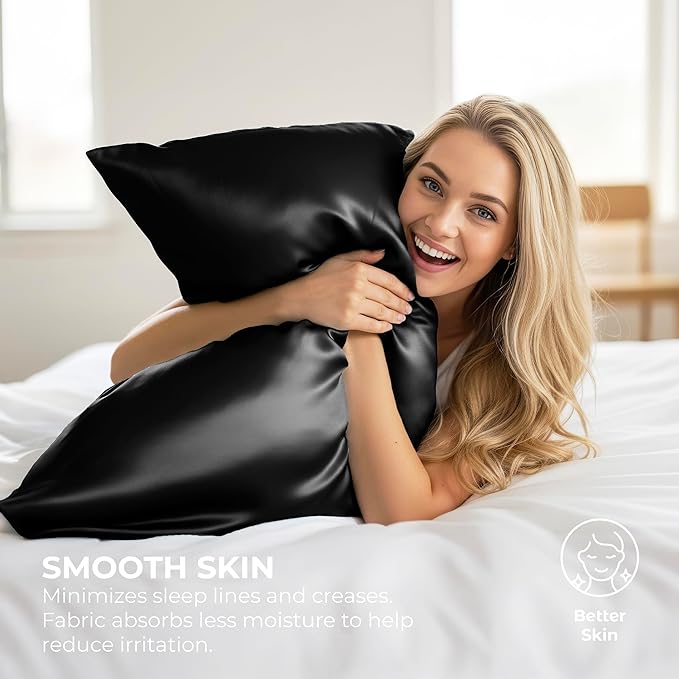 Pure Bedding Satin Pillowcase 2 Pack - Image 4