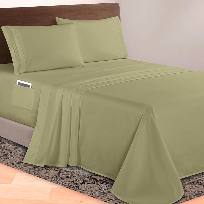 Elegant Comfort Luxurious 1500 Premium Hotel Quality Microfiber 4-Piece Sheet by ELEGANTCOMFORT