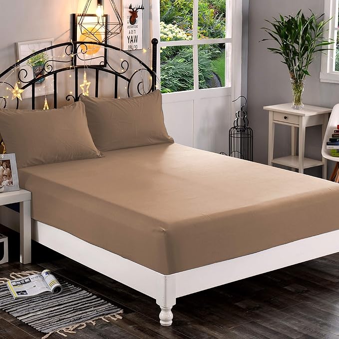 Elegant Comfort 1500 Premium Hotel Quality 1-Piece Fitted Sheet, Softest by ELEGANTCOMFORT