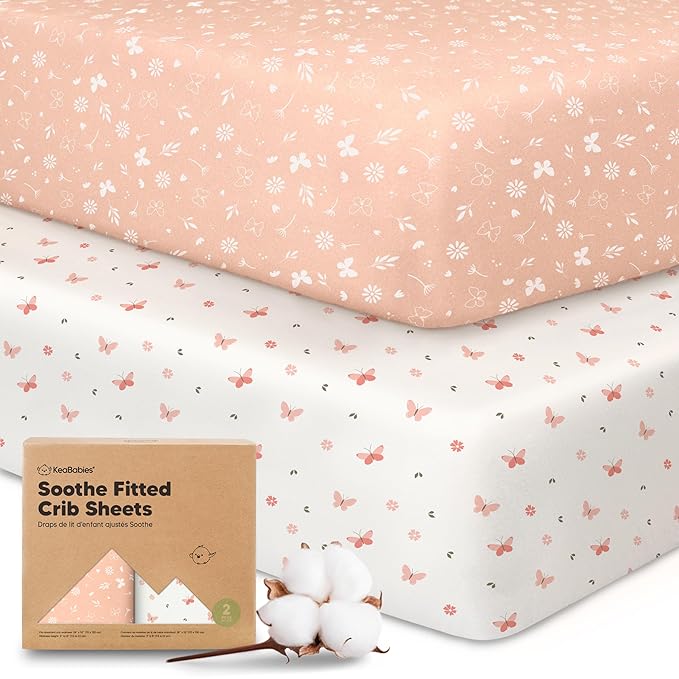 KeaBabies 2-Pack Organic Crib Sheets by KeaBabies