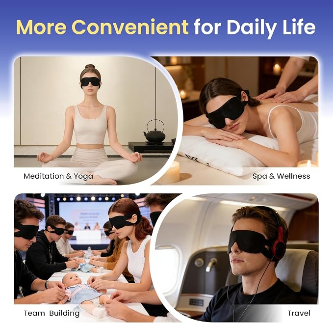 100 Packs Disposable Sleep Masks Bulk, Soft Eyemasks Adjustable - Image 5