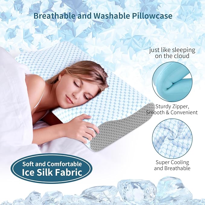 Cervical Neck Pillow for Pain Relief, Contour Memory Foam Pillows for Sleeping - Image 4