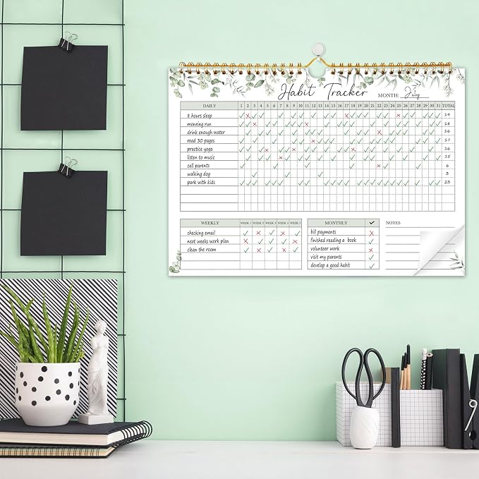 Habit Tracker Calendar-12 Months Undated Daily Weekly Goal and Habit Tracker - Image 6