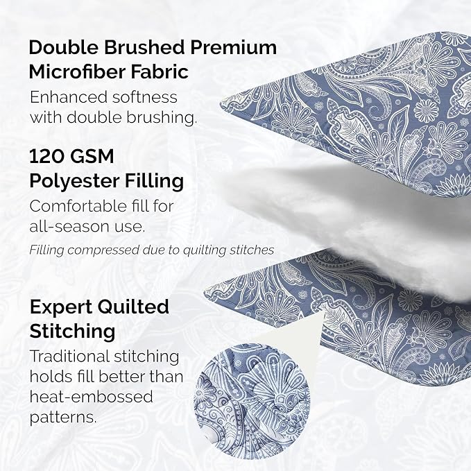 Southshore Fine Living, Inc. Extra Large King Size Quilts, Paisley Quilt - Image 3