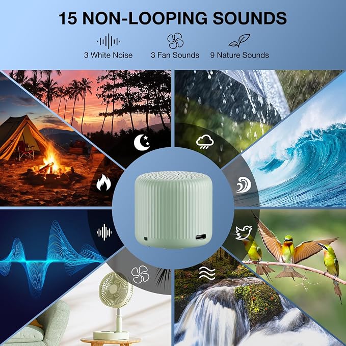 White Noise Machine Baby Portable Sound Machine, LEICEX Travel Sound Machine - Image 3