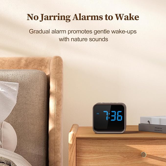 Housbay Wooden Sound Machine Alarm Clock - Image 4