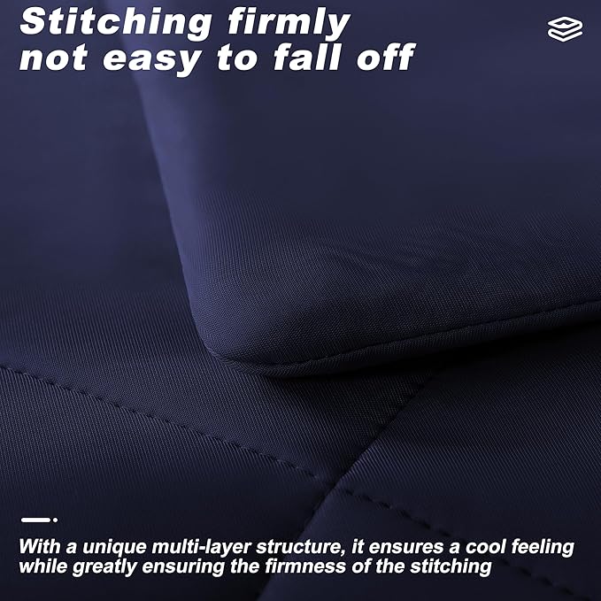 Cooling Comforter Queen Size, Double-Sided Cold Tech Fabric Quilted Bed - Image 4