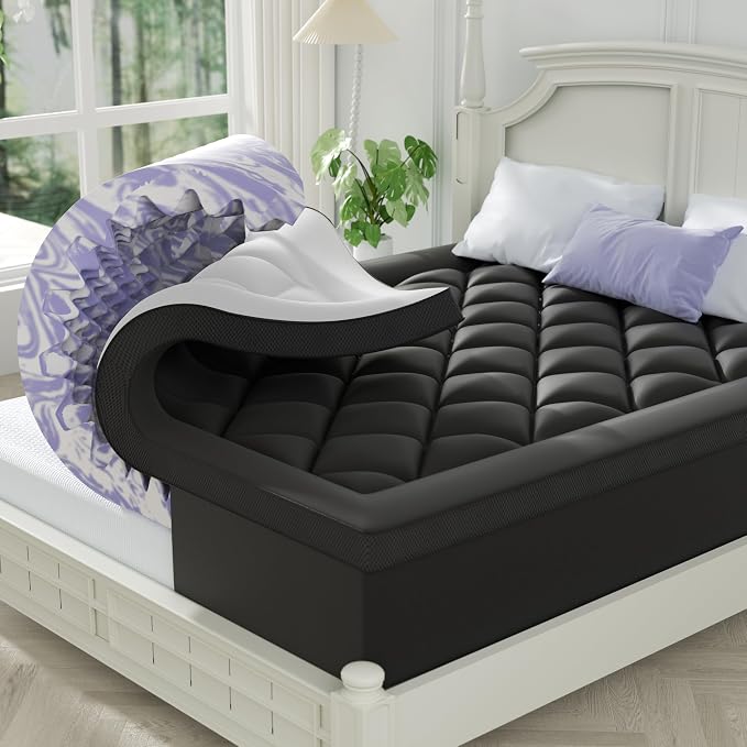 ChiXpace Dual Layer 4 Inch Memory Foam Mattress Topper Queen by ChiXpace
