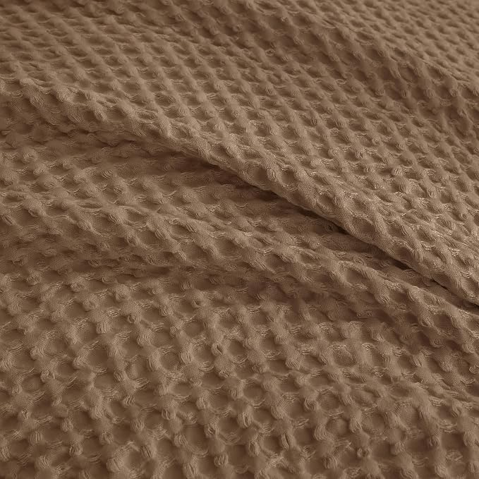 PHF Waffle Duvet Cover Set King Size, No Snagging Ultra Soft Luxury Textured - Image 6