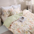 LONAVA Queen Floral 3 Pcs Duvet Cover Set, Breathable Soft Microfiber Glass by LONAVA