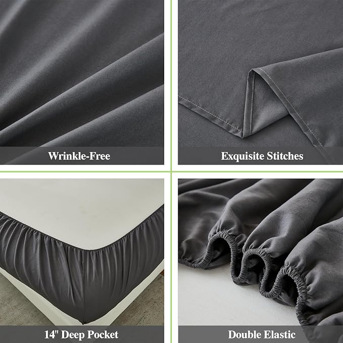 ILAVANDE King Size Sheets Set 6 Piece, Hotel Luxury Super Soft 1800 Series - Image 5