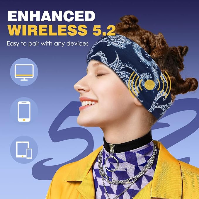 LC-dolida Sleep Headphones Bluetooth Headband Sleeping Wireless Headband - Image 3
