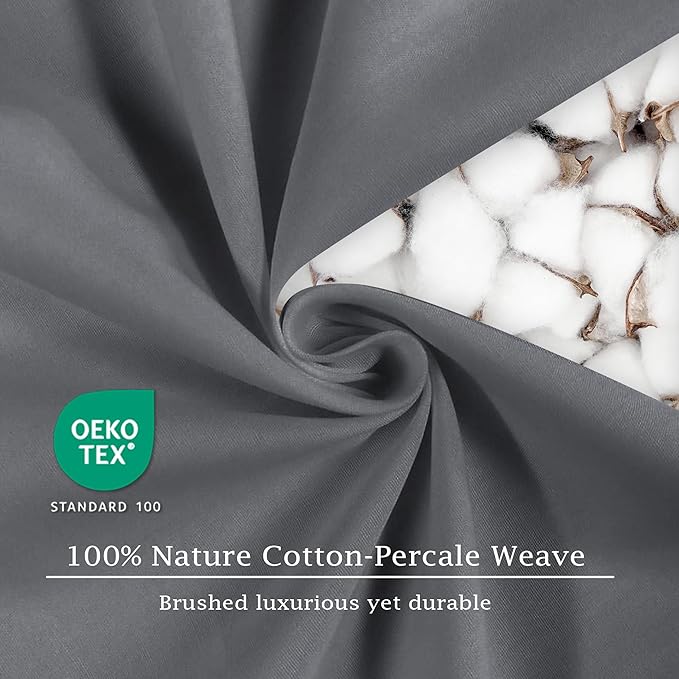 FreshCulture Pure Cotton Fitted Sheets King Size, 300 Thread Count Percale - Image 4